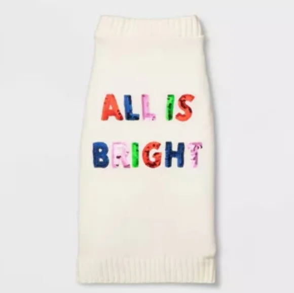 New Dog/ Cat Christmas Sequin Sweater- M - Picture 3 of 6